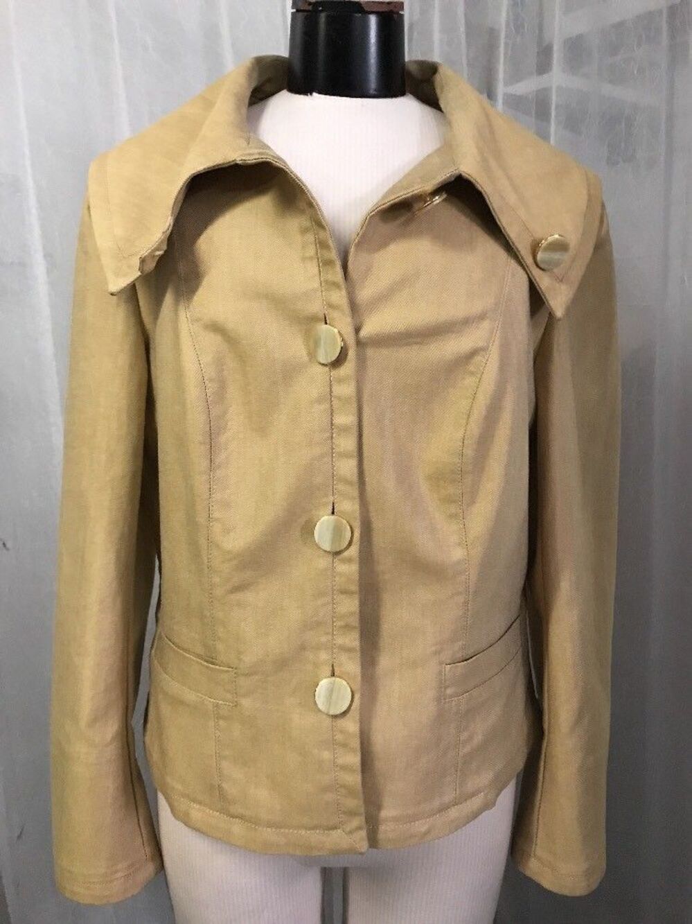 Escada Women's Coat Maze 4 Button Stretch Jacket Coat Size 44 / 14